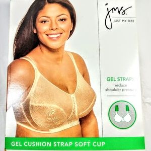 JMS Gel Cushion Strap Unpadded Bra 46DDD